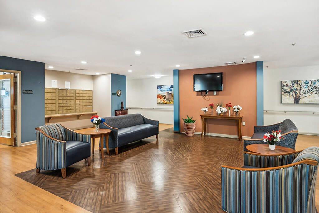 Lobby at The Woods at Victoria Park Apartments in Woodbridge VA